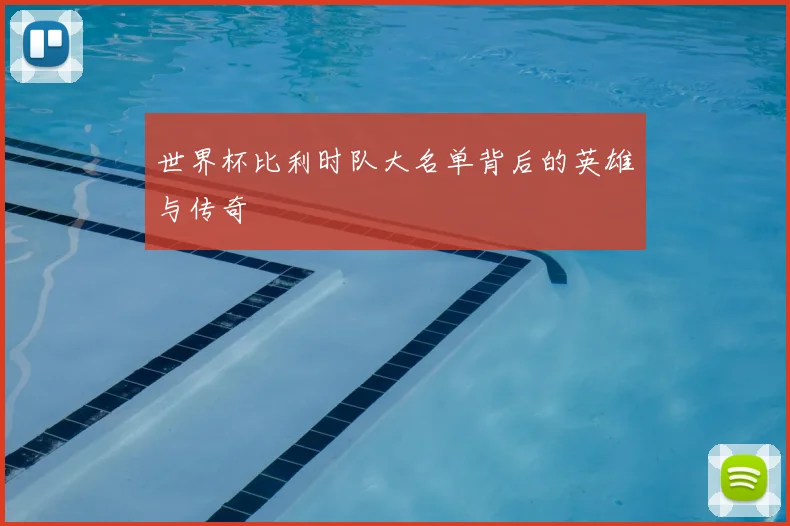 世界杯比利时队大名单背后的英雄与传奇
